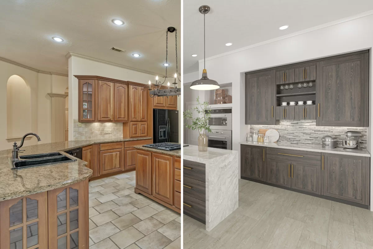 modern kitchen remodeling software interface showing AI-powered design tools