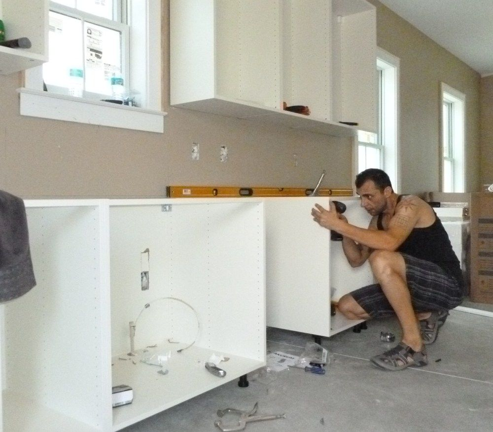 Remodeler on-site with tools